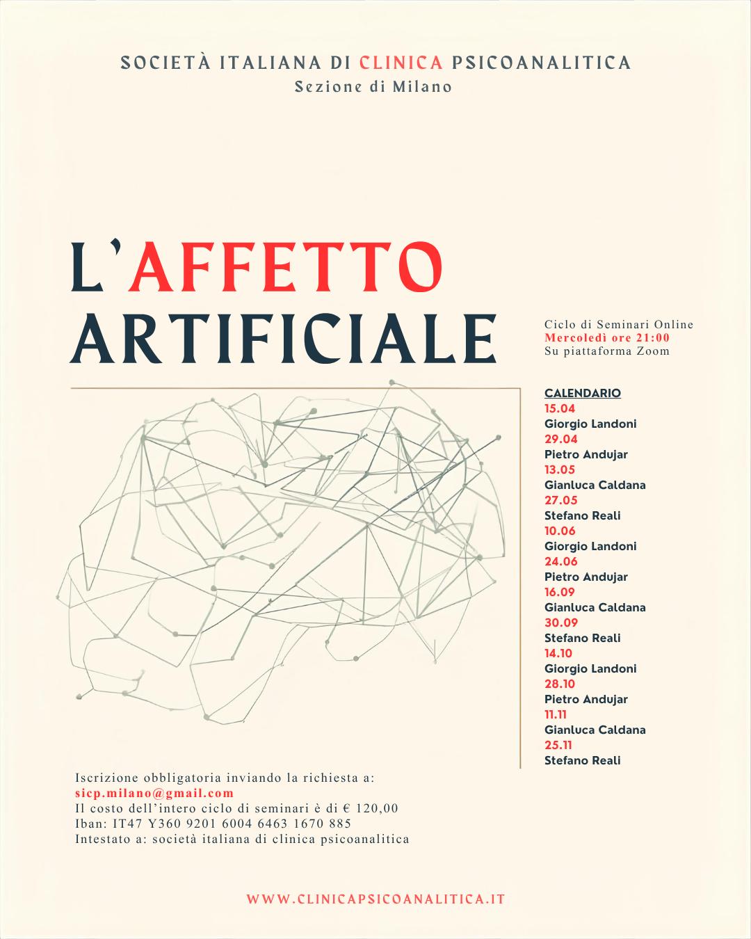 Ciclo di seminari: L’AFFETTO ARTIFICIALE